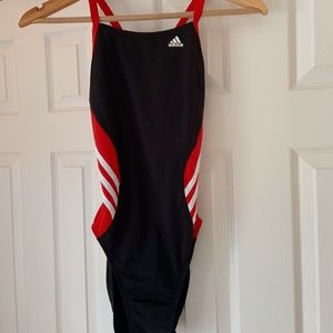 Adidas Solid Splice Vortex Black Swimsuit